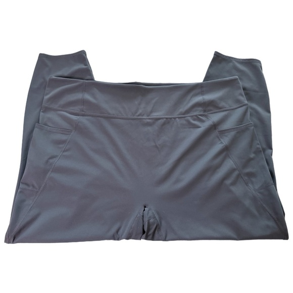 Zuda Plus Iron Gray Leggings: Wide Waistband, Full-Length, Pockets. Sz 3X - Picture 6 of 17